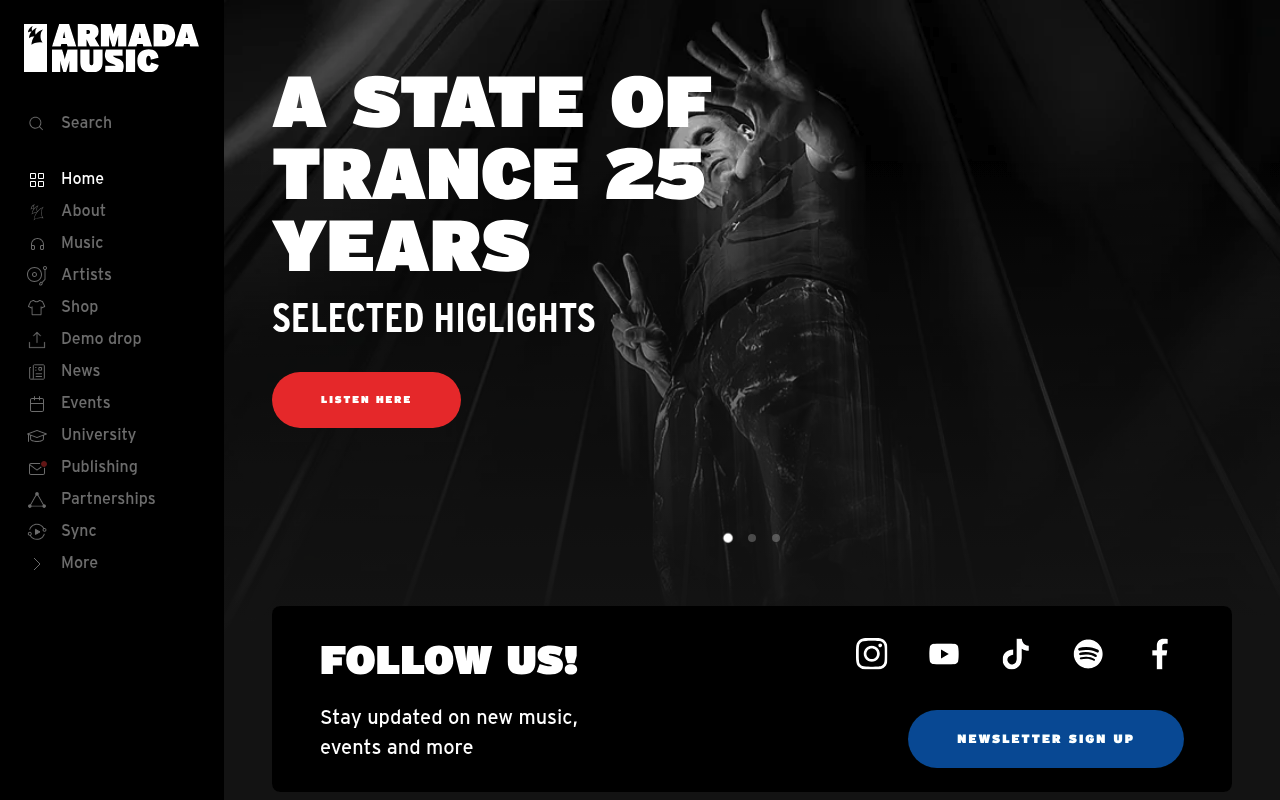 Armada homepage