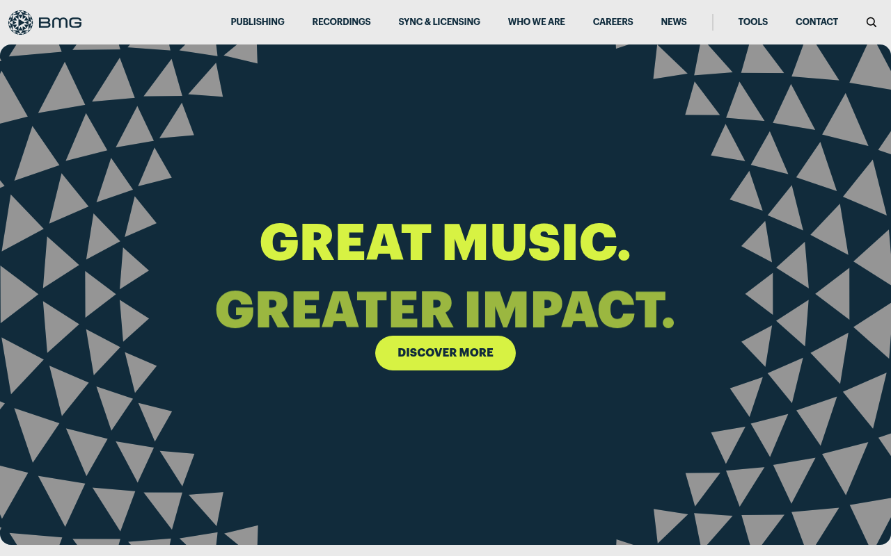 BMG homepage