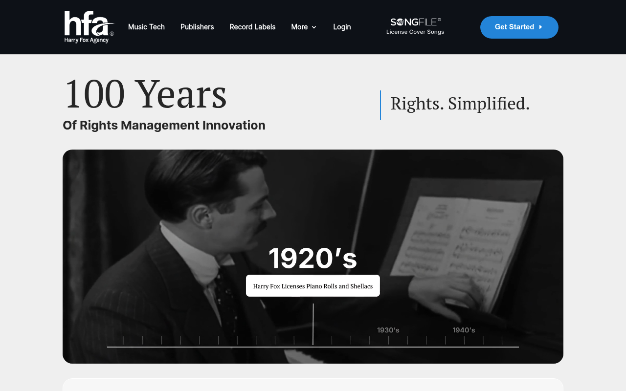 HFA - Harry Fox Agency homepage