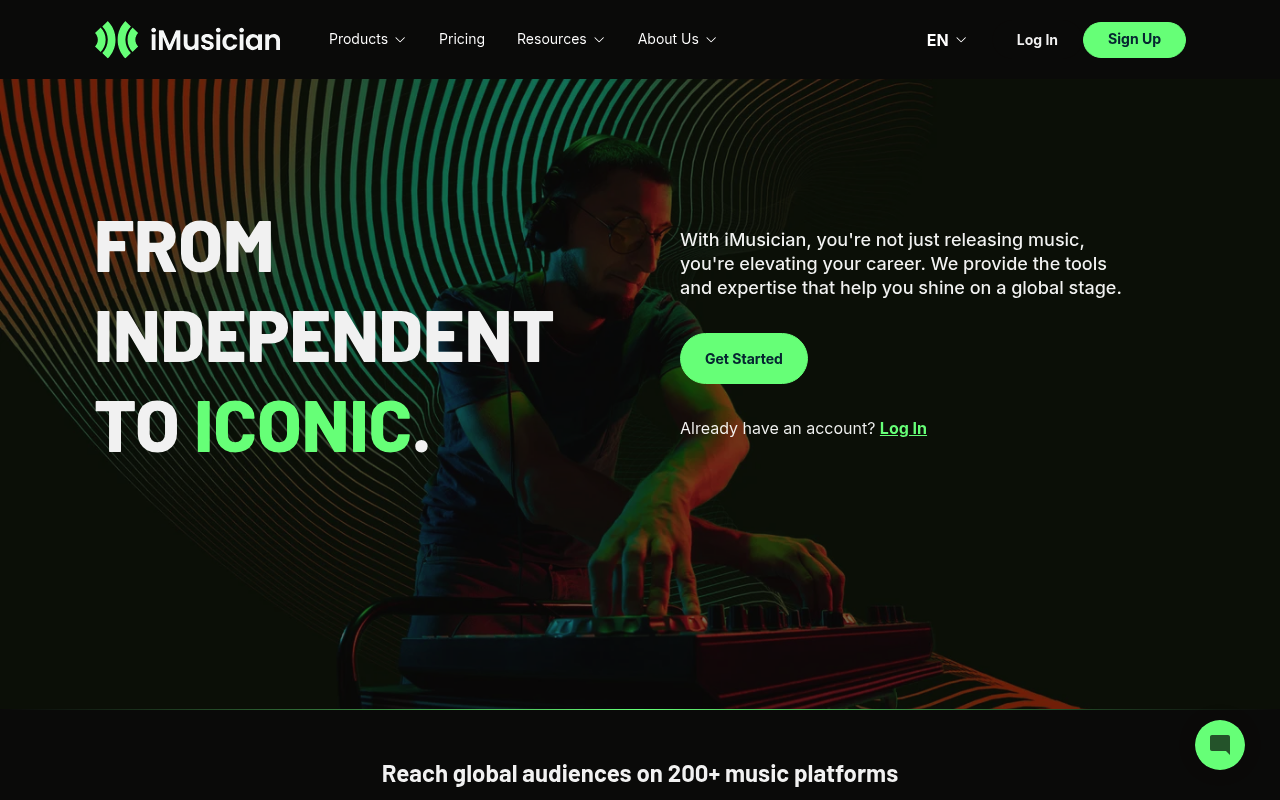 iMusician homepage