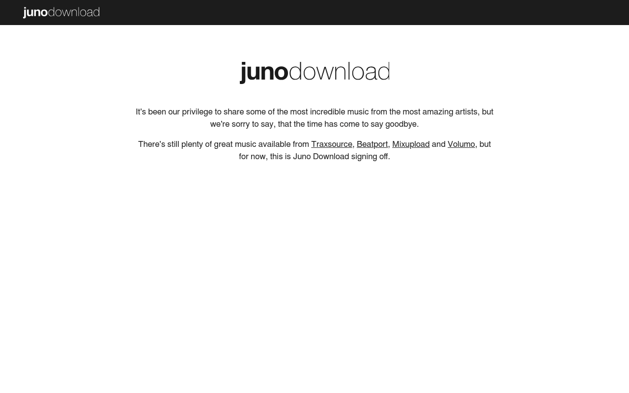 Juno Downloads homepage