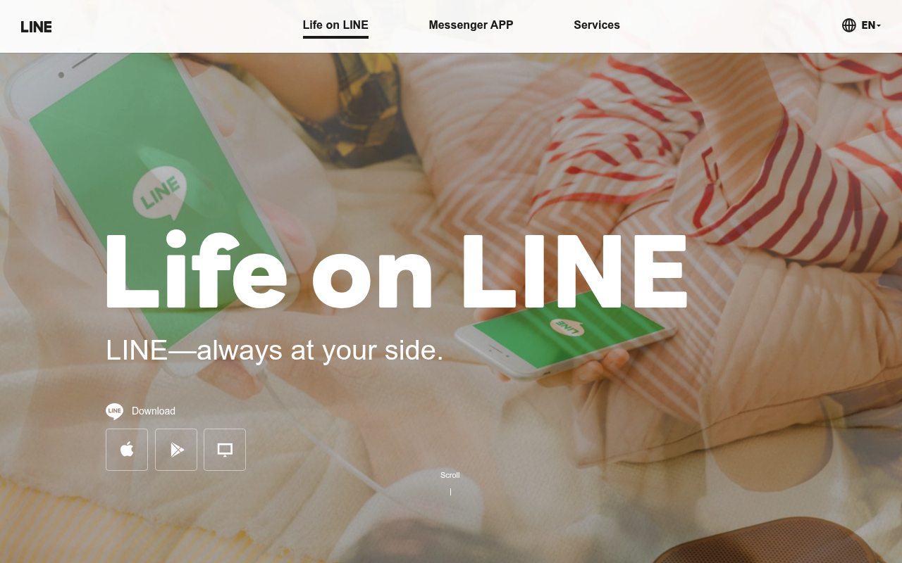 Line Music homepage