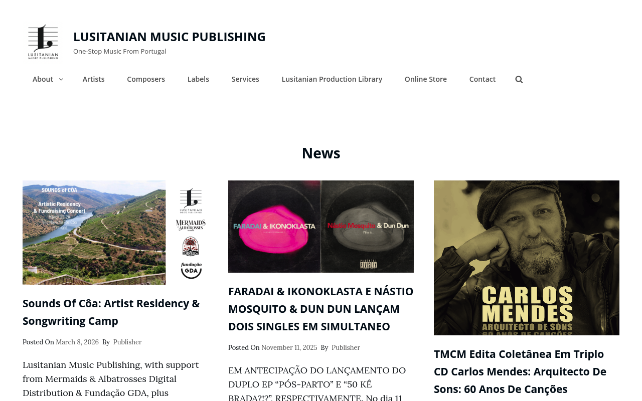Lusitanian Music Publishing homepage