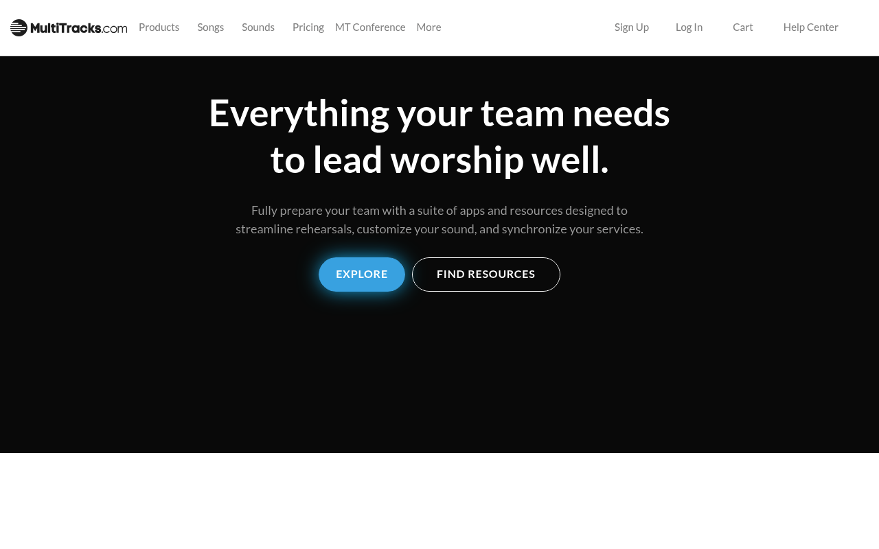 Multitracks homepage