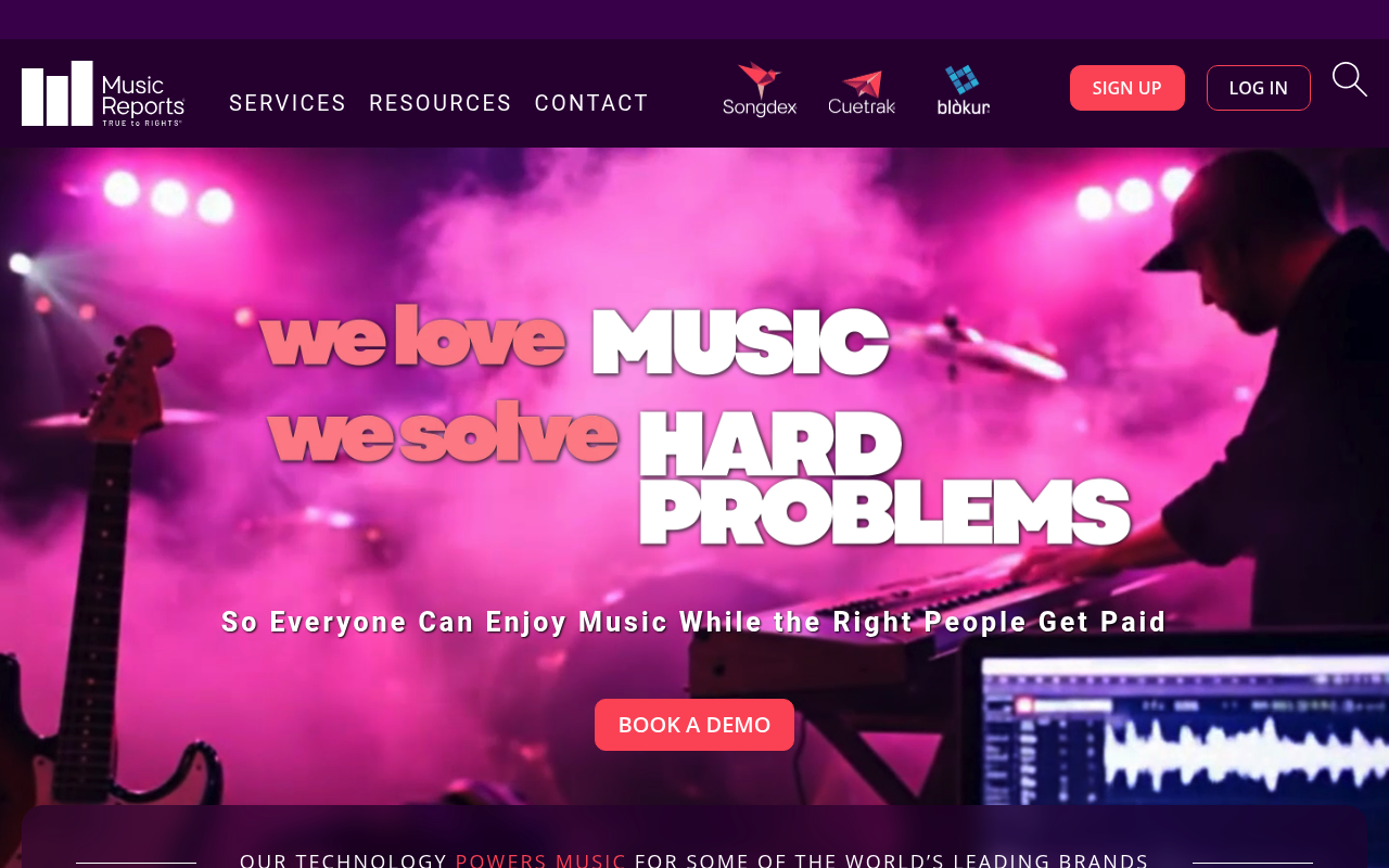 Music Reports homepage
