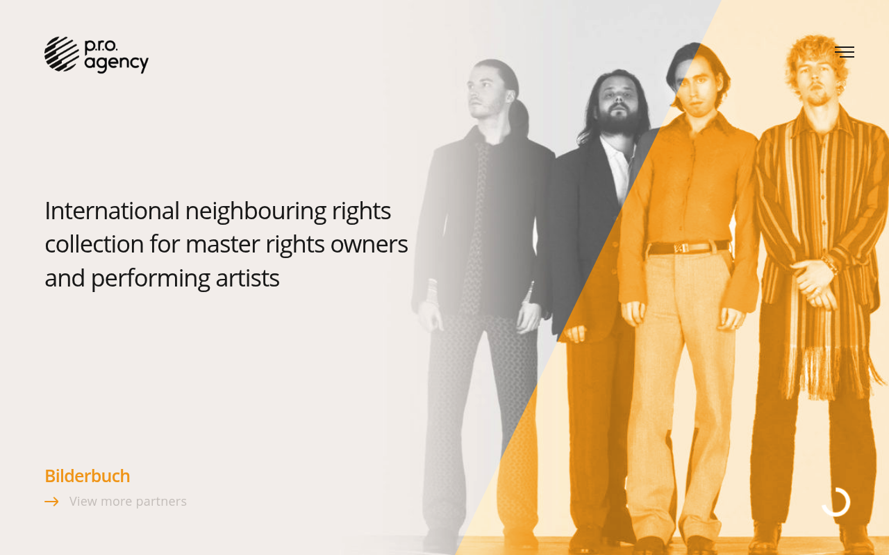 P.R.O. Agency homepage