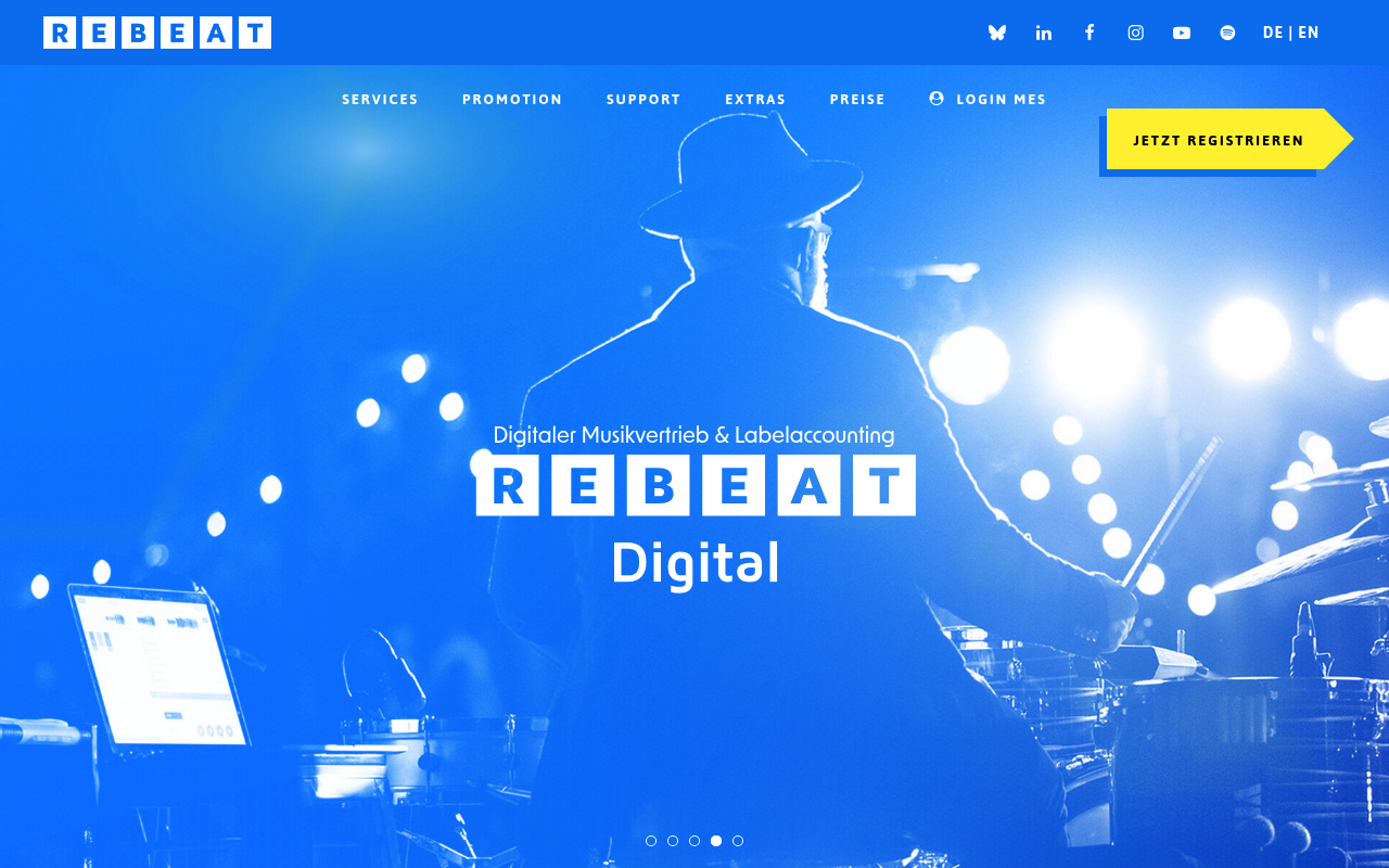 Rebeat homepage