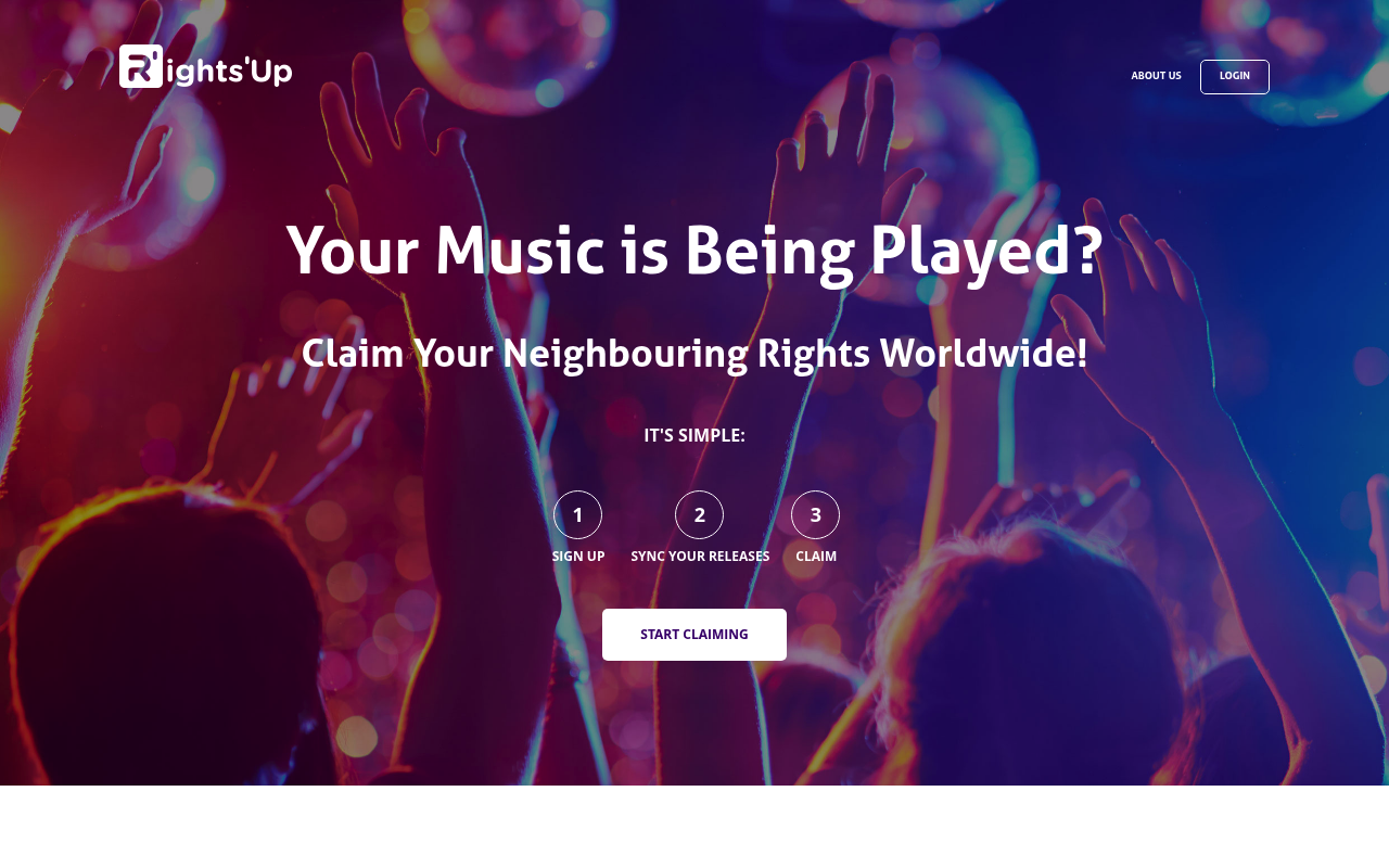 Rights'Up homepage