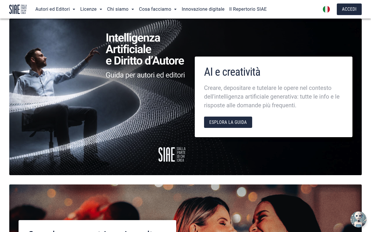 SIAE homepage