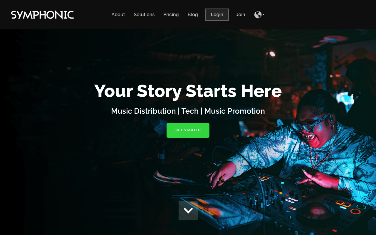 Symphonic Distribution homepage