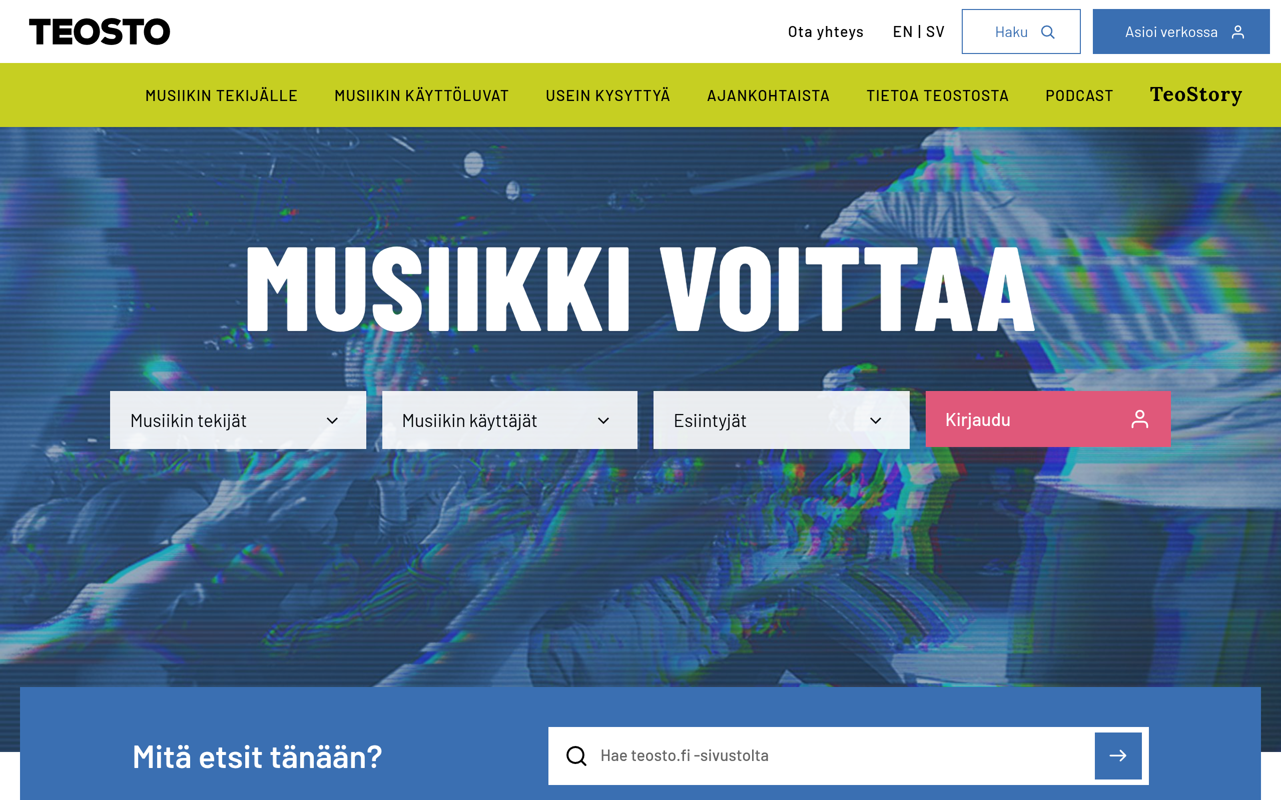 TEOSTO homepage
