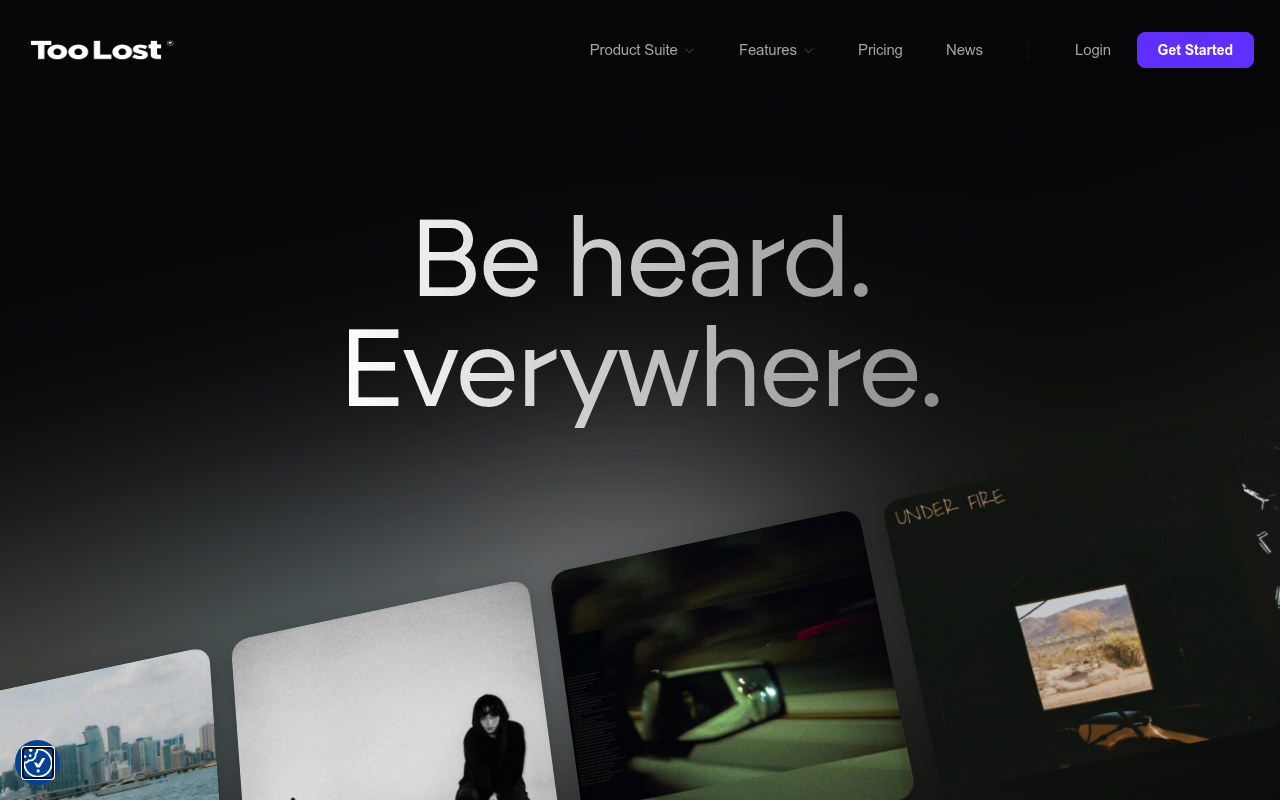 Too Lost homepage