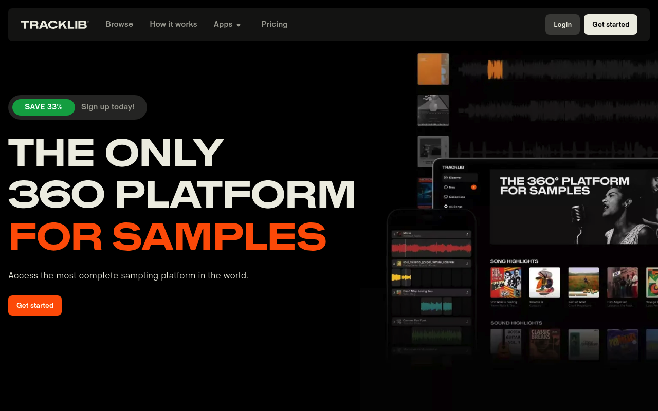 Tracklib homepage