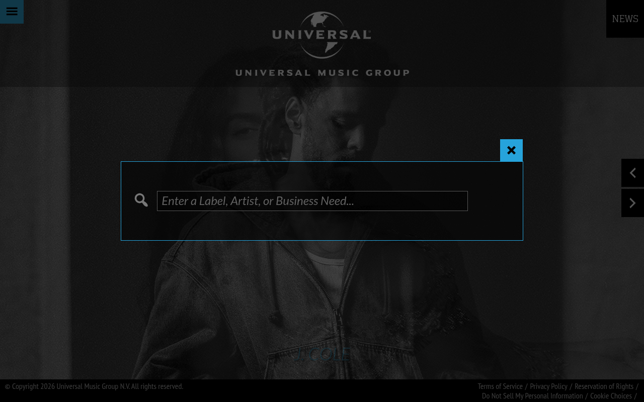 UMG - Universal Music Group homepage