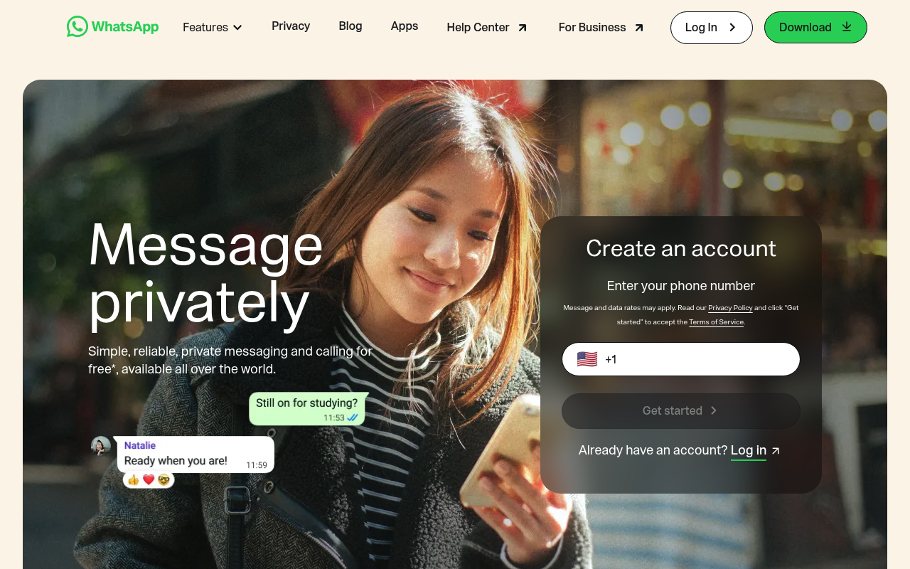 WhatsApp Fingerprinting homepage