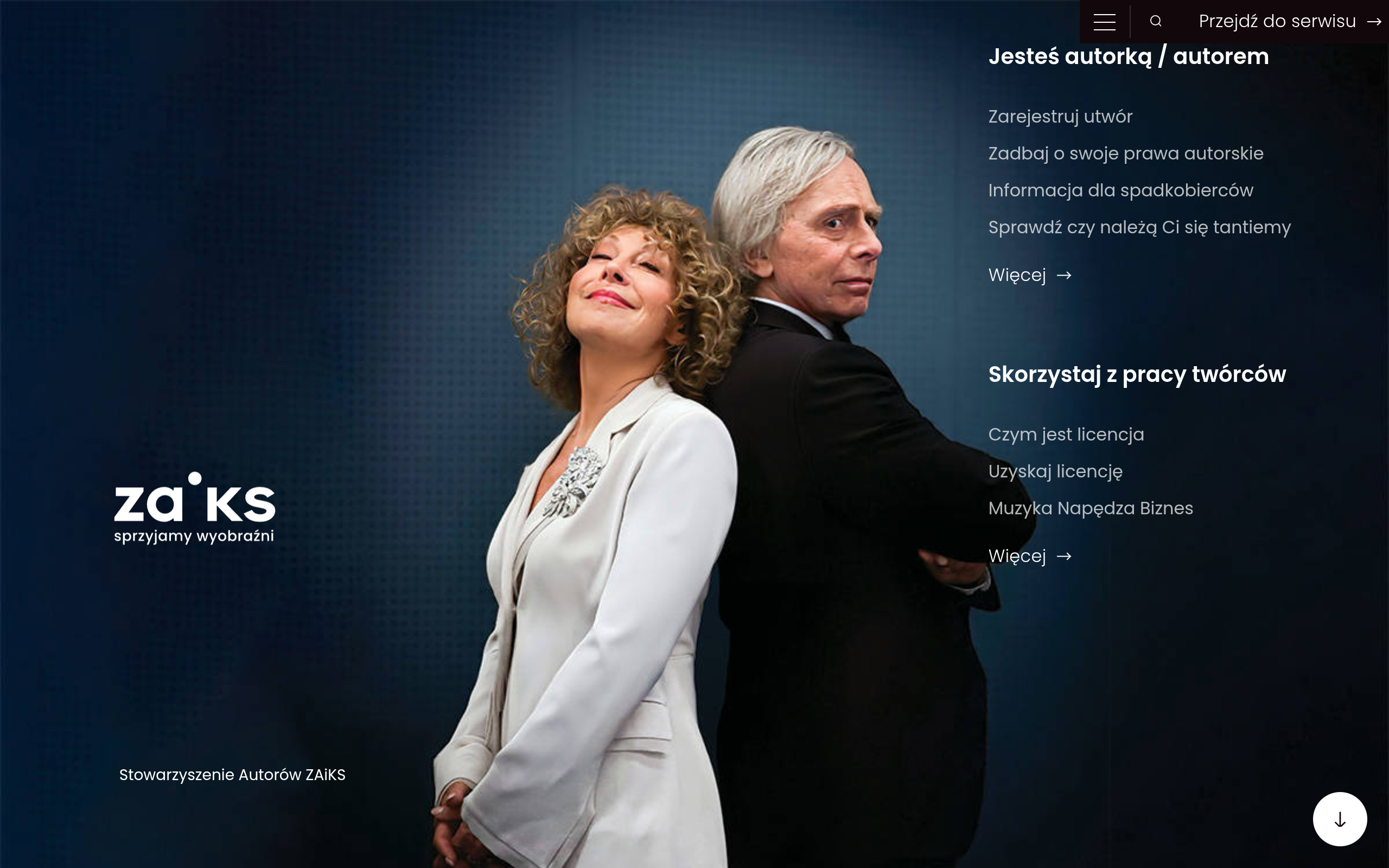 ZAIKS homepage